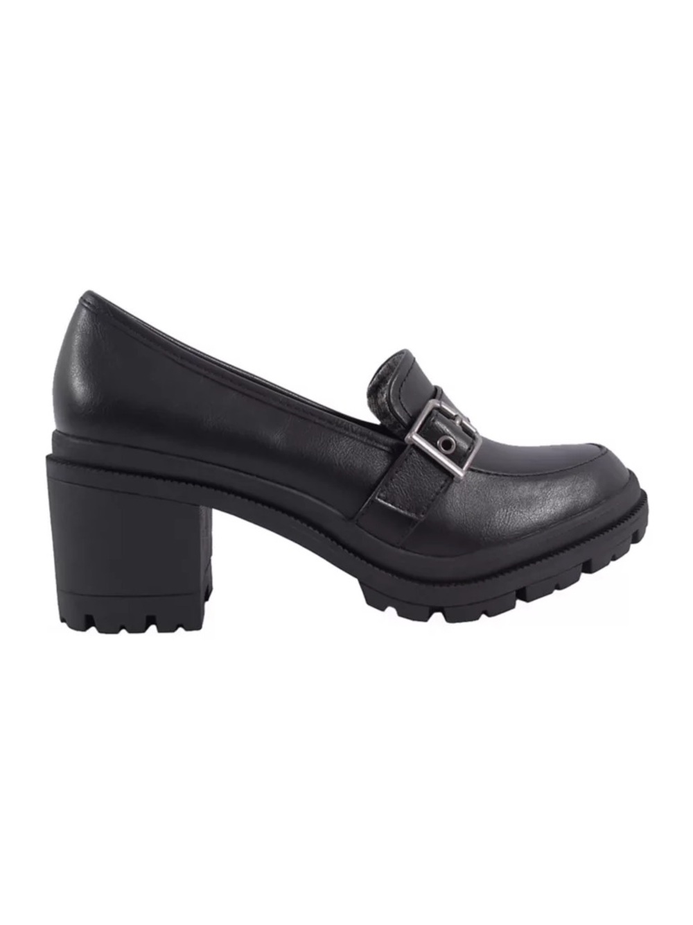 Jellypop Like New Y2K Vibe Vegan Leather Tully Heeled Black Loafers 👞 Excellent